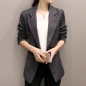 Женский блейзер Корейская версия куртки Тонкий маленький костюм куртка с длинными рукавами женская куртка пальто маленький костюм