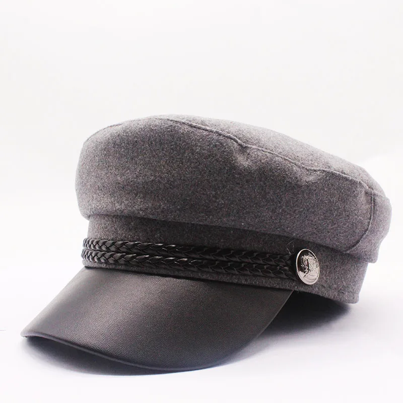 de lã estilo britânico quente retro newsboy
