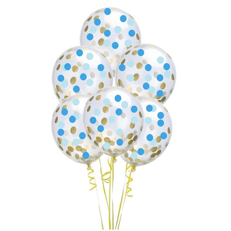 

2019 Gold Confetti Balloons Premium Party Birthdays Wedding Decorations Confetti Has Been Put Into The Balloons 6pcs/12inch