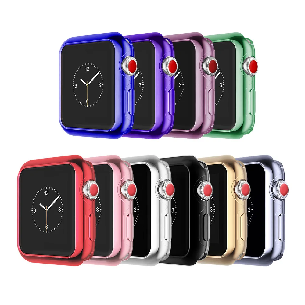 

Tinymons for Apple Watch Series 3 Protect Case frame Soft TPU Case Cover For Apple Watch series 2 size 38/42mm Watch Accessories