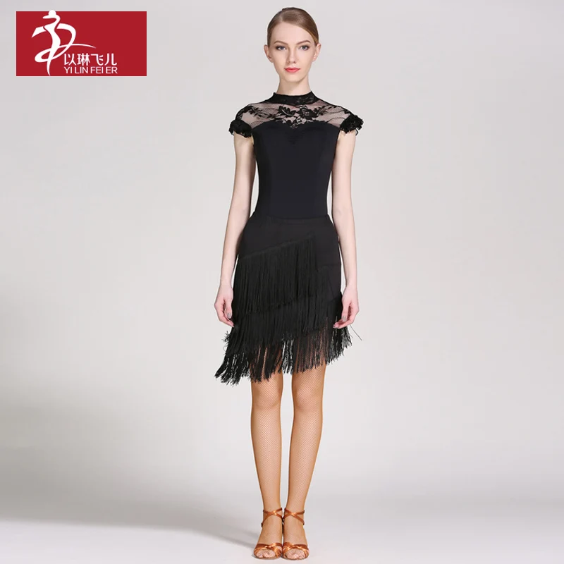 

2018 new Women Latin Dance suits Latin Dance Costume Adult Dance Performance top+Skirt