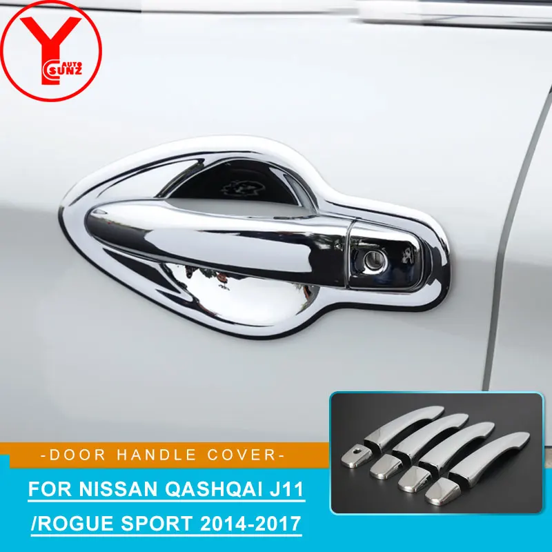 

2017 door handle cover For NISSAN QASHQAI 2017 ABS door handle cover accessories in car chromium styling for qashqai 2016 YCSUNZ