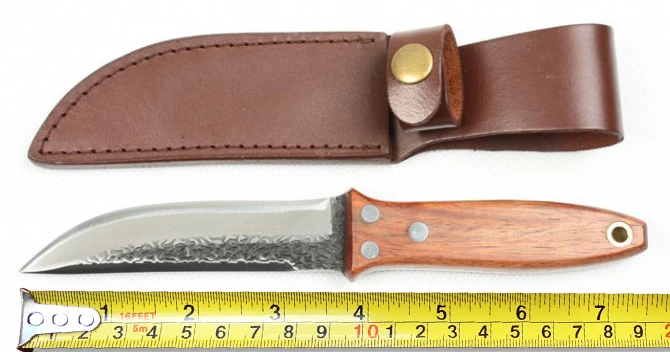 Купить Высокое качество подделать ручной работы Ножи высокоуглеродистой Сталь лезвия палисандр ручки выживания Ножи утилита EDC Кемпинг Охота Инс...