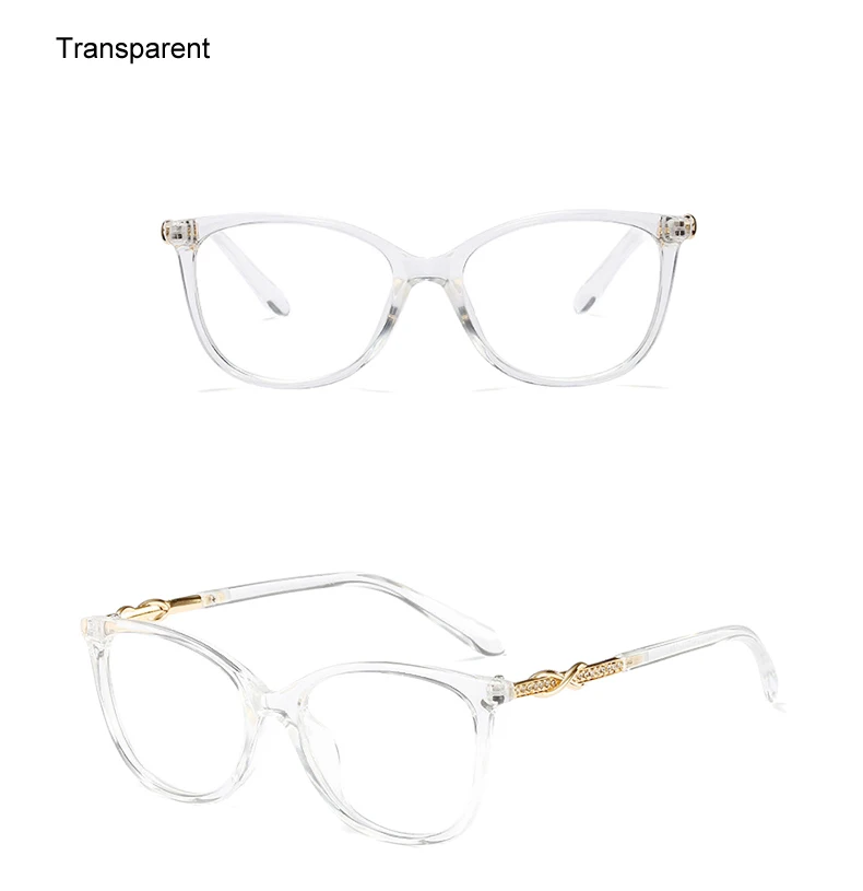 Ralferty, роскошная кристальная оправа для очков, женские дизайнерские блестящие очки, оправа для очков, оптическая близорукость, нулевая точка, прозрачные очки F95162