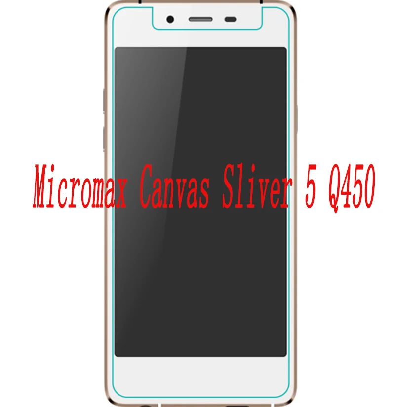 

2PCS Smartphone Tempered Glass 9H Explosion-proof Protective Film Screen Protector phone for Micromax Canvas Sliver 5 Q450