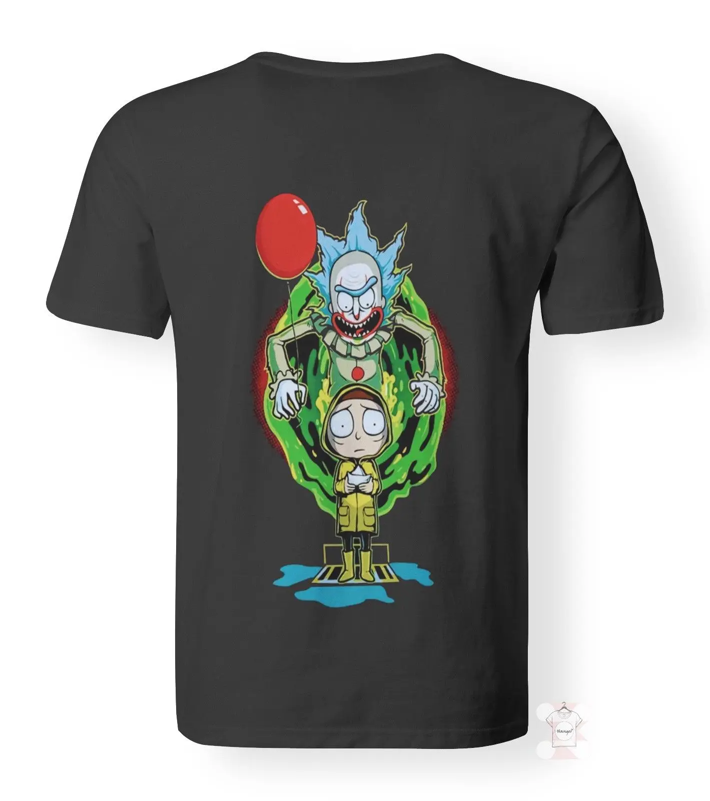 

Rick and Morty Cartoon Funny Stephen King It Movie Pennywise Print T-Shirt Free shipping Harajuku Tops Fashion Classic Unique