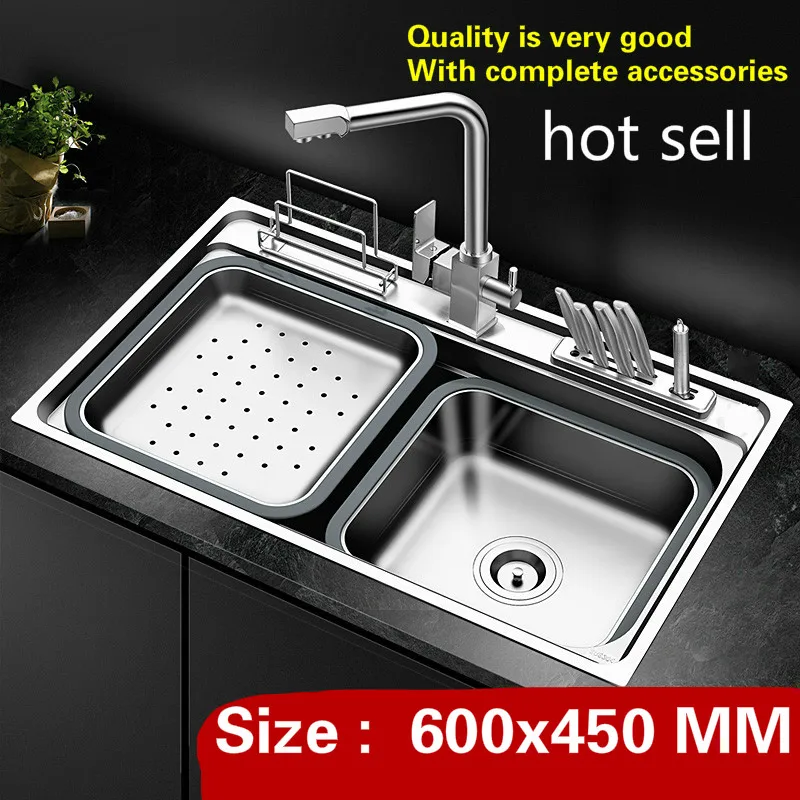 Free shipping Household luxury kitchen single trough sink the slide