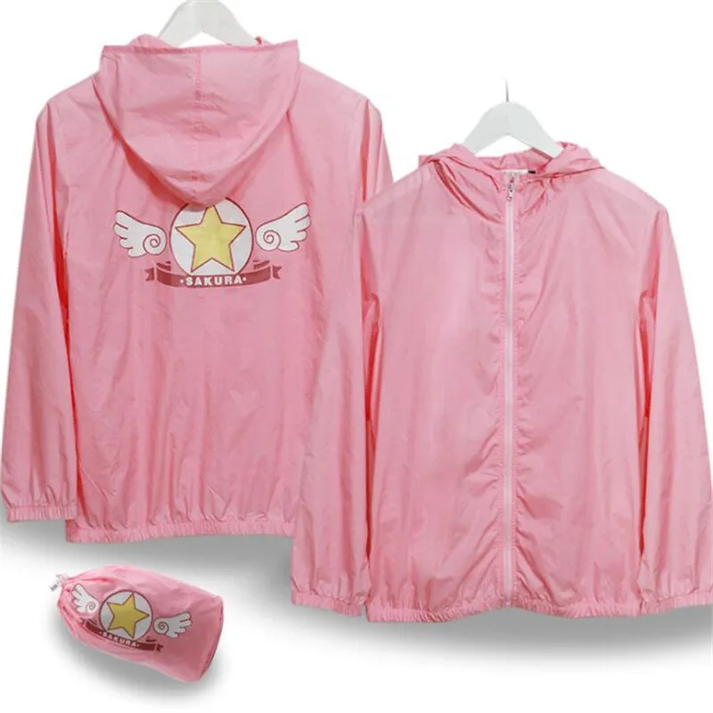 

Anime Cardcaptor Sakura Cosplay Costumes Long Sleeve Summer Sun-protective Clothing Sandbeach Women Coat