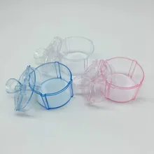6 шт. прозрачный пластик Baby Shower синий мальчик розовый девочка крещение небольшие подарки на день рождения подарок сувениры бутылка для конфет