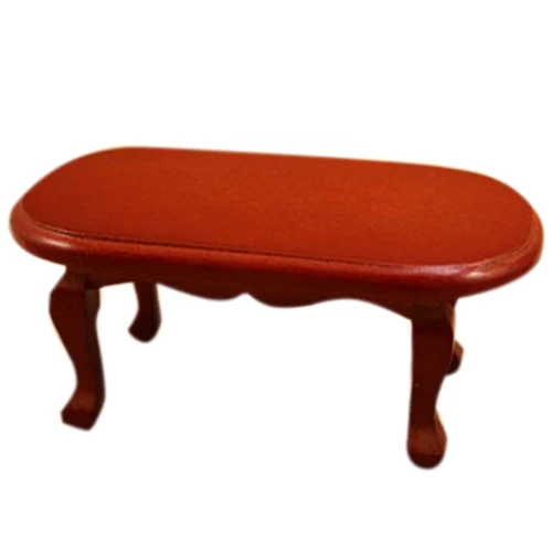 

WOTT Hot Sale 1:12 Dollhouse Miniature Coffee Table Living Room Furniture Doll House Red Table