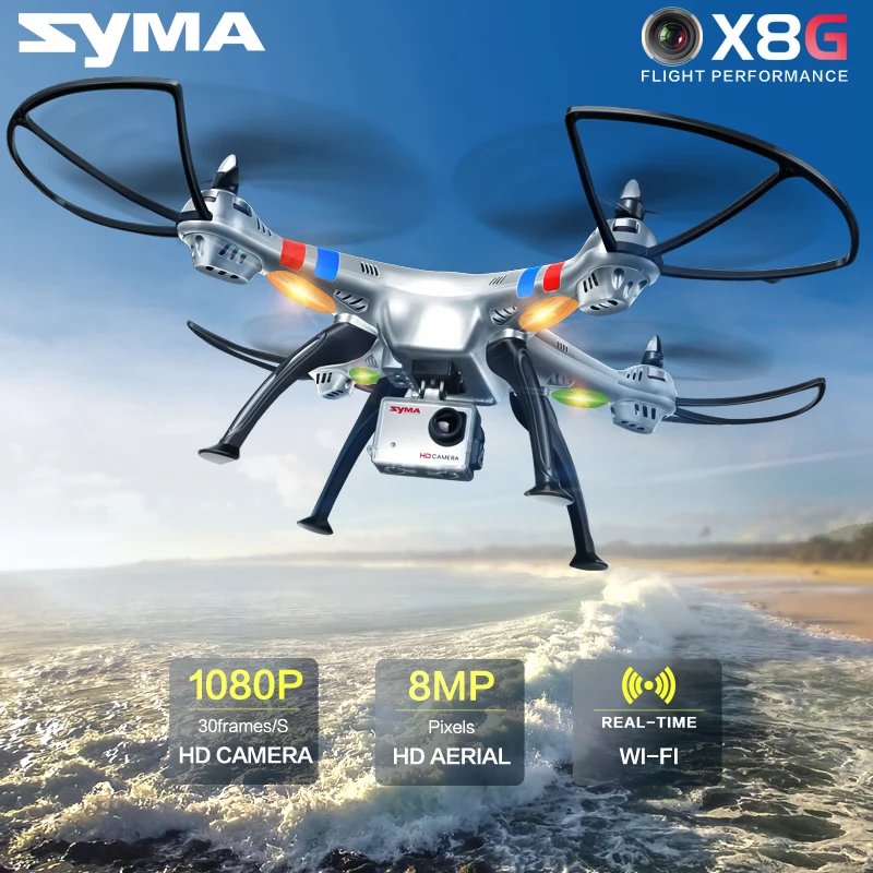 Hot SYMA X8G Drone with HD 8.0MP Camera RC Quadcopter 3D Remote Control