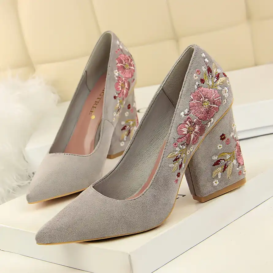 Bigtree 2019 Retro Sexy Nightclub High Heels Classic Embroidered Fashion Wedding Shoes Aliexpress