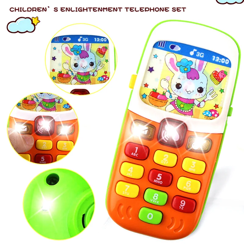 Электронный игрушечный телефон детский мобильный телефон музыка для малышей телефон лучший подарок для ребенка на Рождество обучения