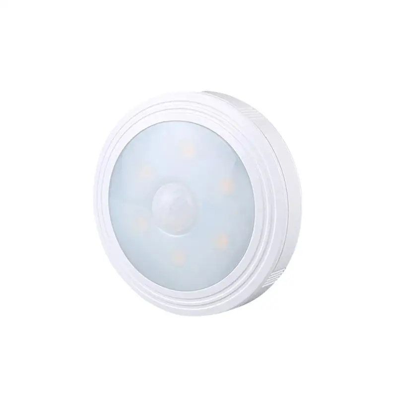 

AKDSteel 1PC Intelligent Round Shape Body Induction LED Night Light for Cabinet Toilet Lighting