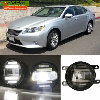 

eeMrke For Lexus ES300h ES350 XV60 2012-1015 Xenon White High Power 2 in 1 LED DRL Projector Fog Lamp With Lens