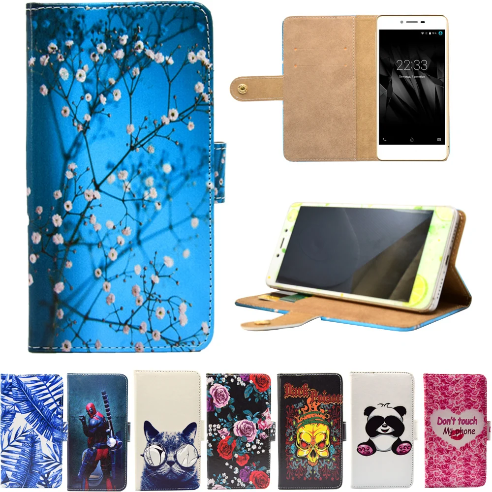 

New arrival PU Leather Phone Cases Cartoon Flip Wallet Stand Cover Case for Micromax Canvas Magnus HD Q421