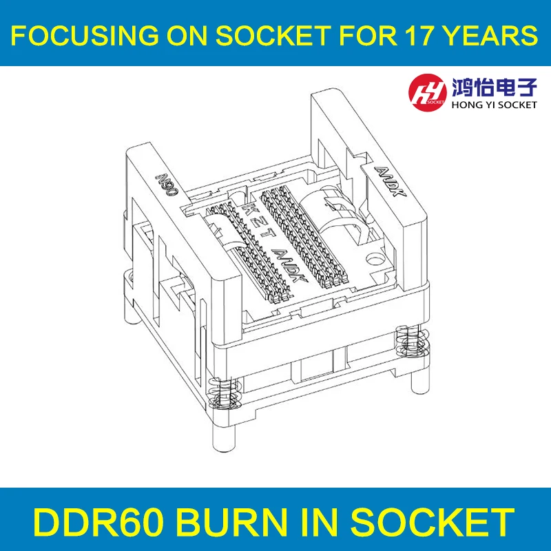 

DDR2 3 4 Burn in Test Socket 60/84/78/96 GDDR3 136pin Ball Pin Pitch 0.8mm DDR DIMM DRAM for DDR manufacturer