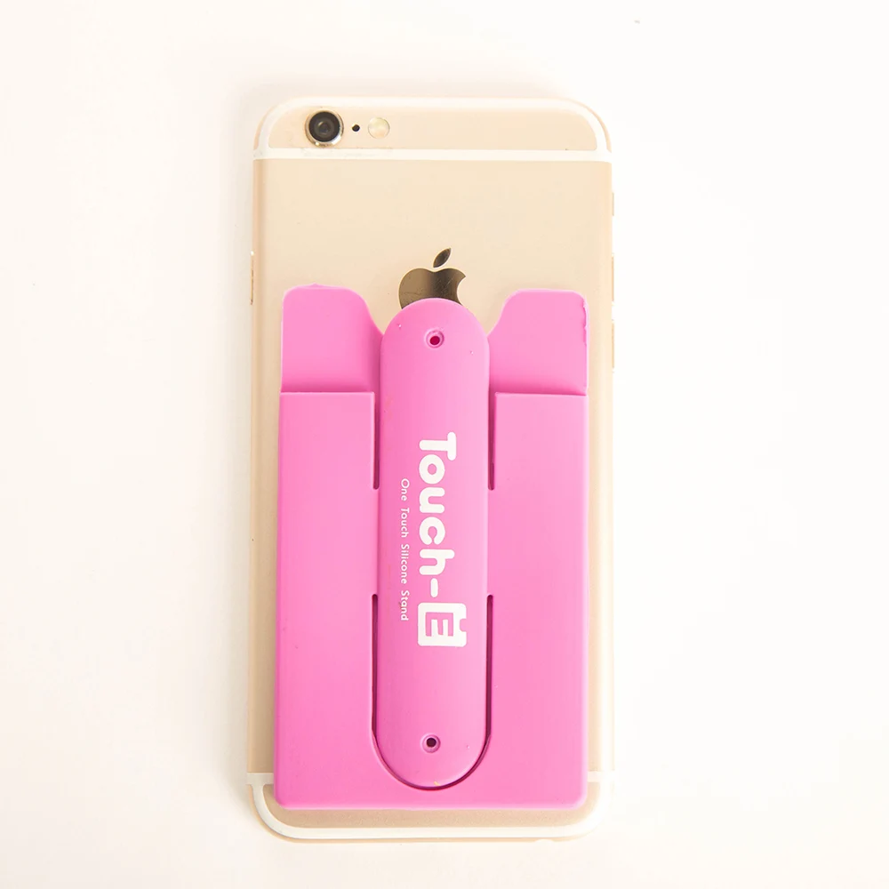 

Fashion Cell Phone Pocket ID Credit Card Holde Fold Support Frame Multipurpose Hasp Pocket Stick Silica Gel 3M Adhesive