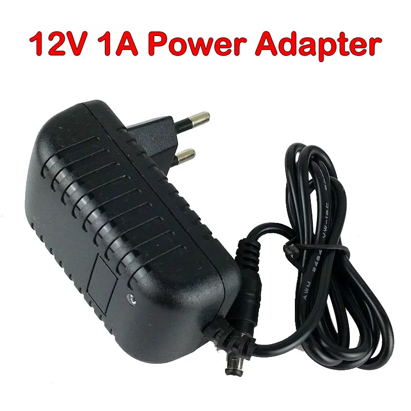 

Camera Adapter/DC 12V 1A Power Adapter EU or US Plug for 12V CCTV Cameras