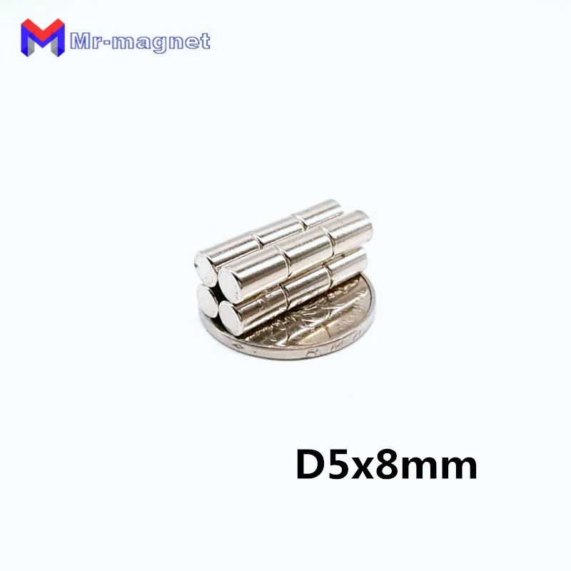 

100pcs 5x8mm magnet 5x8 Super strong neo neodymium 5mm x 8mm magnets D5x8, 5*8 permanent magnet neodymium D5*8mm