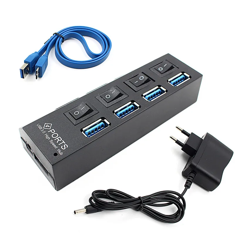New USB HUB 3.0 Super Speed 5Gbps 4 Ports USB 3.0 HUB USB Splitter With On/Off Switch For Computer Peripherals New USB HUB 3.0 Super Speed 5Gbps 4 Ports USB 3.0 HUB USB Splitter With On/Off Switch For Computer Peripherals