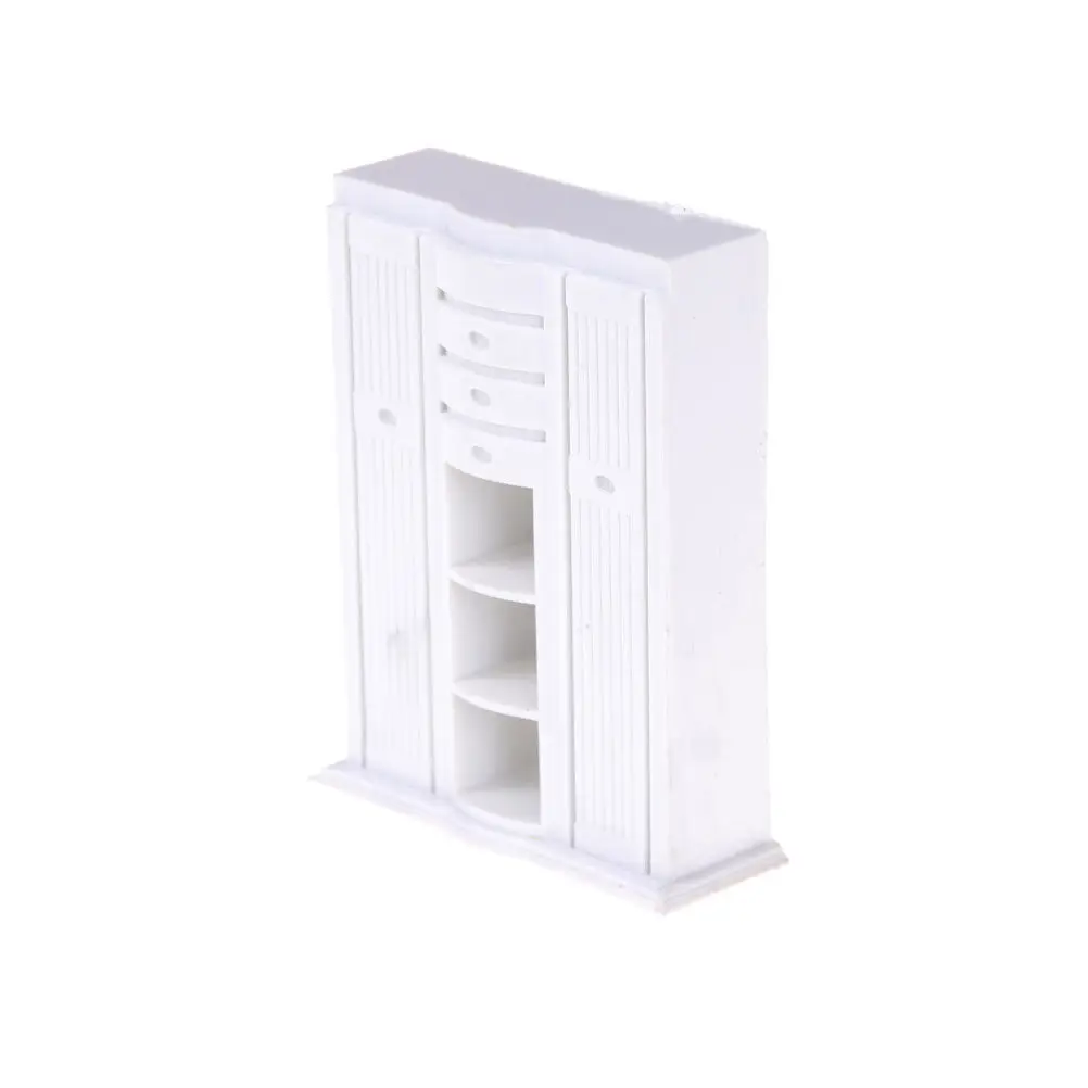Пластиковый 1:25 шкаф подвижный ящик для кукольного домика мебель кукольный дом подарок белый шкаф спальня одежда аксессуары