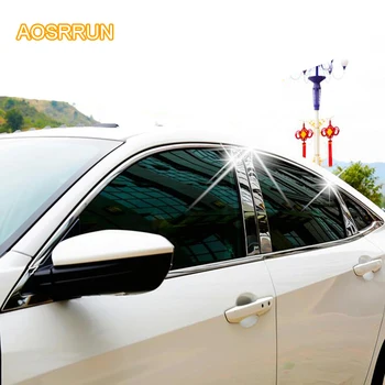 

AOSRRUN The window of the stainless steel column is decorated with a window Cover Car accessories For Honda Civic 10th 2016 2017
