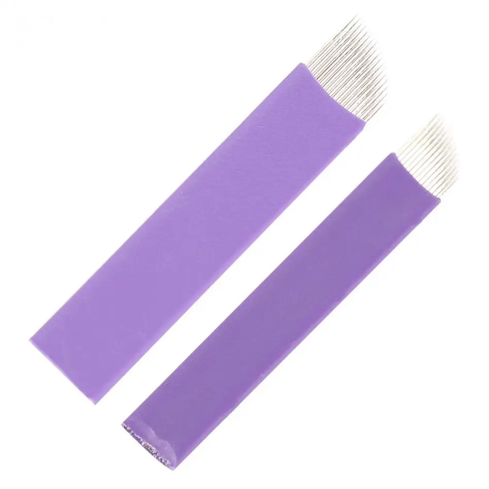 2 Types Eyebrow Tattoo Machine Disposable Needles Pins Semipermanent Eyebrows Sterile Tattoo Needles Tattoo Makeup Tool