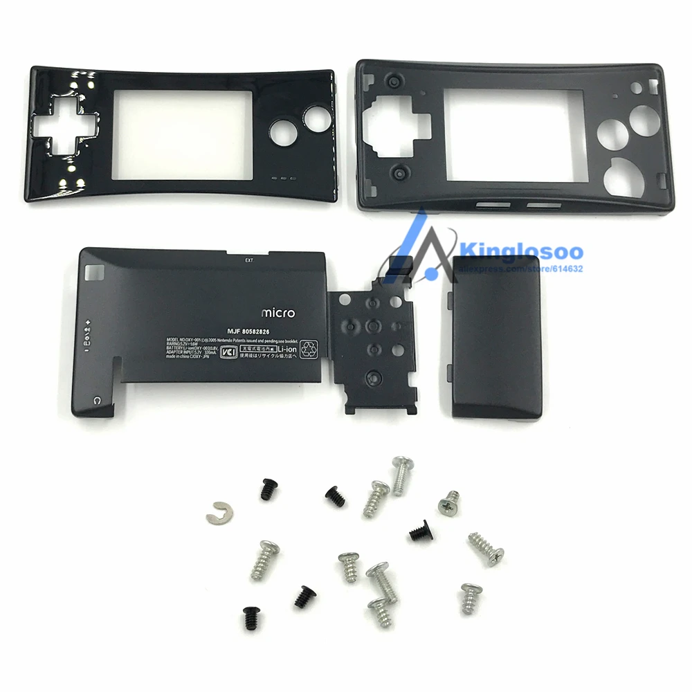 5 цветов металлический корпус чехол для nintendo Gameboy Micro GBM Передняя Задняя крышка Лицевая панель Держатель батареи w/винт