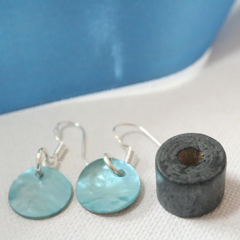 925 Silver Natural Pearl Shell Round Dangle Earrings Free Shipping | Украшения и аксессуары