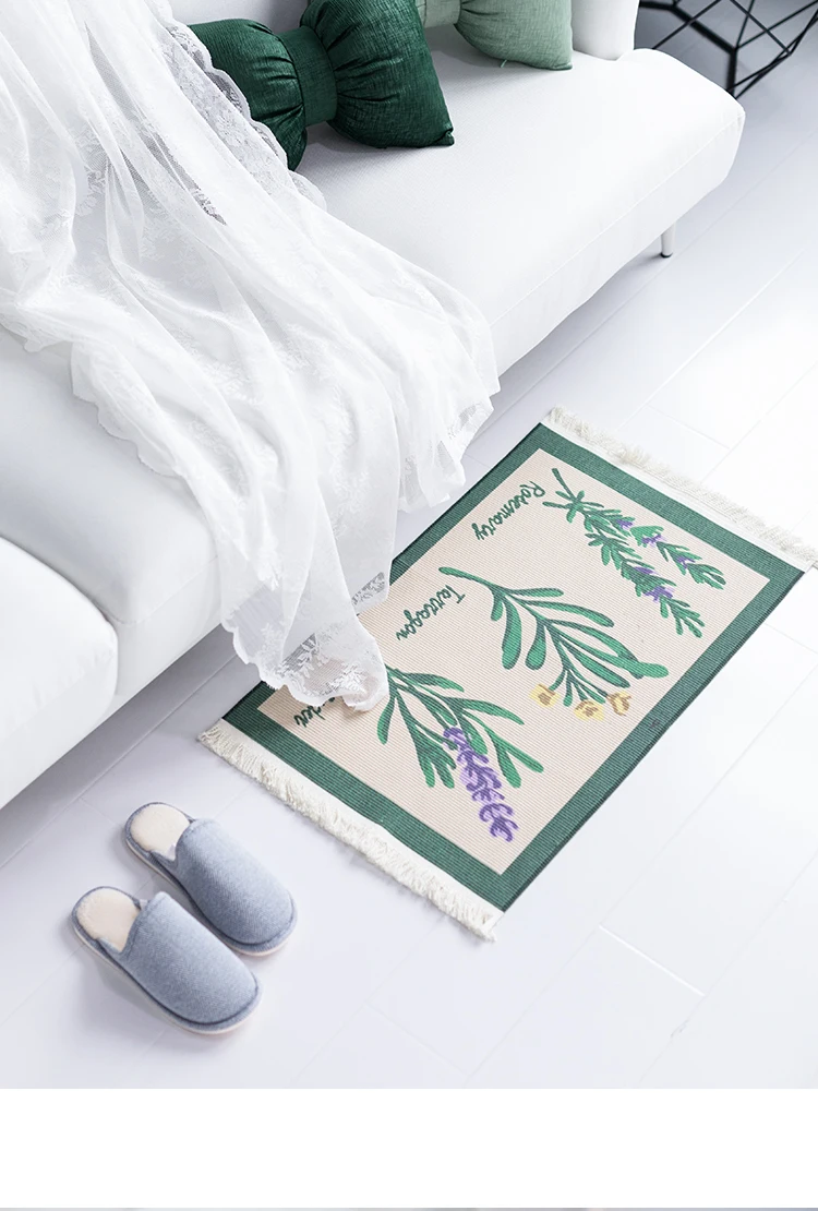 Богемные/Boho принты Tufted хлопок ручной тканые коврики Прочный машинный моющийся, напольный ковры для спальни/ванной комнаты/гостиной