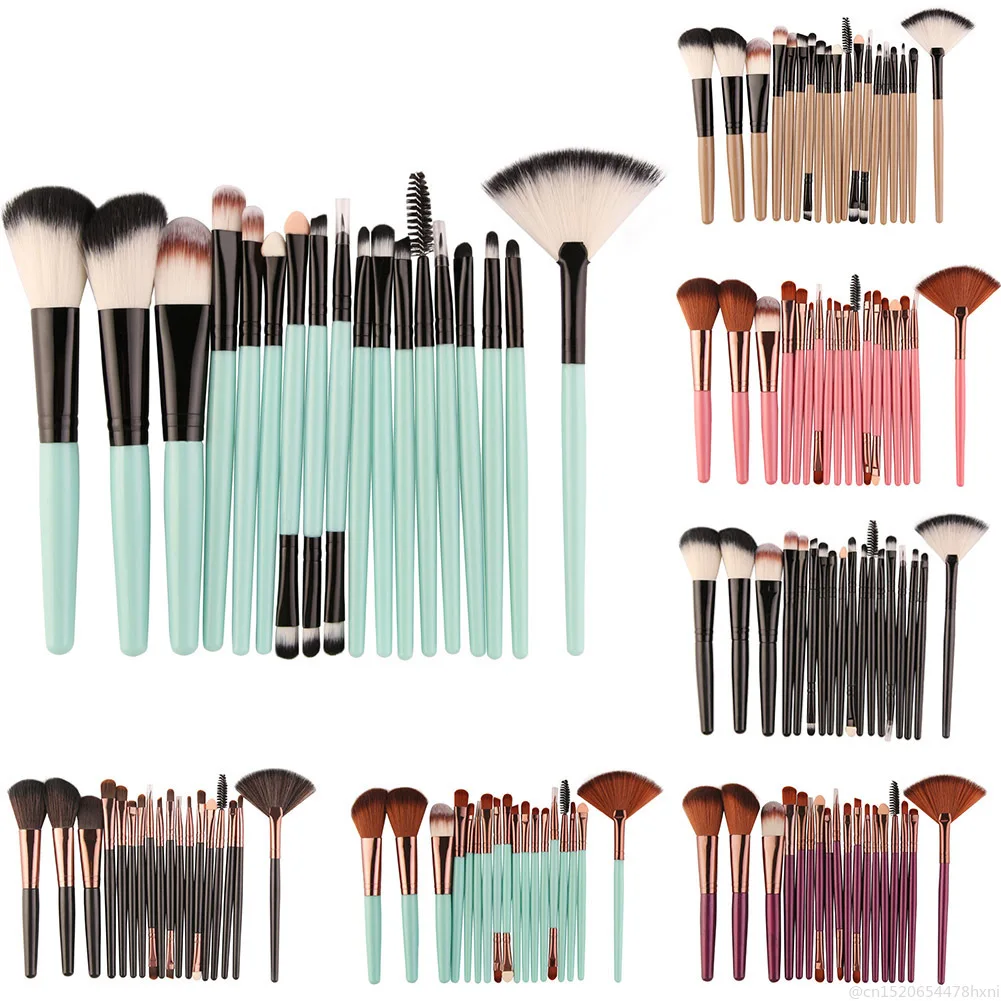 

18Pcs 7 Colors Makeup Brushes Tool Set Cosmetic Eye Shadow Foundation Powder Eyeliner Eyelash Lip Make Up Brush Tool Kit