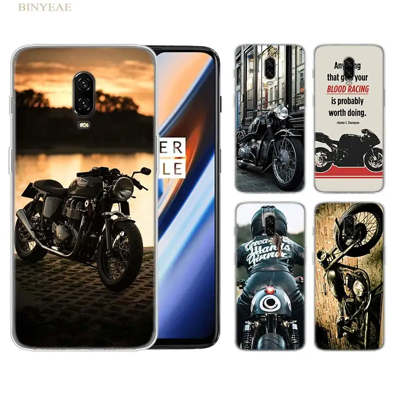 Classic Motorcycle Silicone Case cover for Oneplus 6T 6 5T  6.41  6.28  6.01 inches Soft Clear phone shell