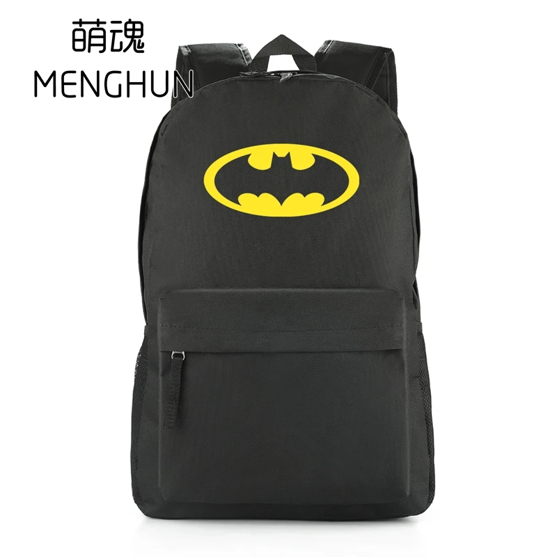 

Cool anime movie game concept nylon school bags Batman backpack batman logo printing school backpacks black nylon bag NB290