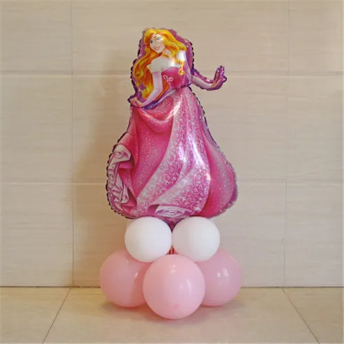 11 шт 93*55 см Белоснежка Эльза пять принцесс на день рождения фигурки фольгированные шары надувные украшения на день рождения гелиевые шары - Цвет: Aurora