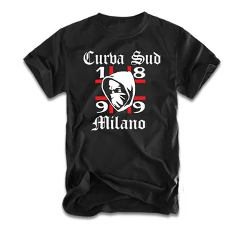 

2018 New Short Sleeve Casual Curva Sud Milano T-Shirt Ultras MIlan Top Tee 100% Cotton Shirt