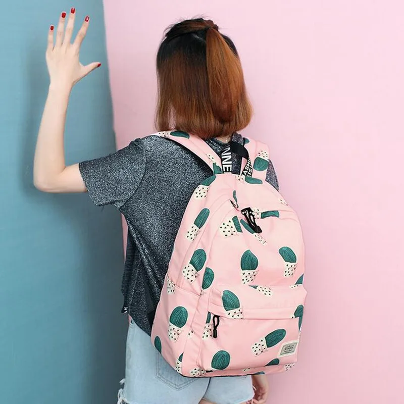 Mochila De Viaje con estampado de Cactus, Mochila de hombro multifuncional para adolescentes, Mochila escolar, Mochila femenina L4-3116 Mochila De Viaje con estampado de Cactus, Mochila de hombro multifuncional para adolescentes, Mochila escolar, Mochila femenina L4-3116