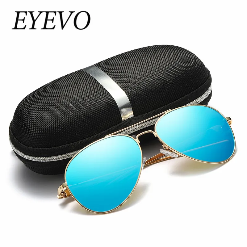 Eyevo Высокое качество солнцезащитные очки-авиаторы Для Мужчин Поляризованные UV400 солнцезащитные очки Goggle Óculos De Sol аксессуары для вождения автомобиля