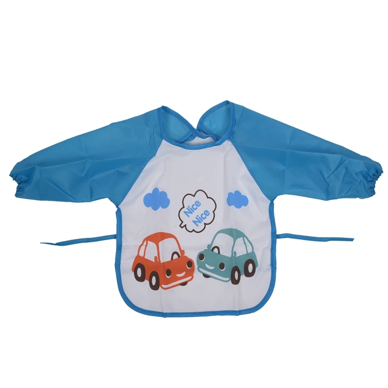 

Baby bibs Waterproof Long Sleeve Children Kids Feeding Art Smock Bib Apron Cartoon Wash-free Bandana Bib Saliva Towel