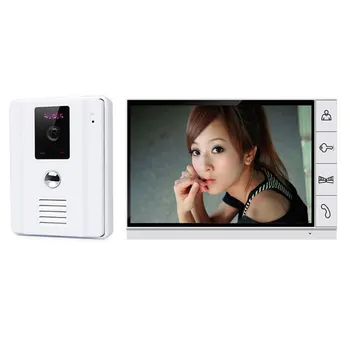 

Home use 9 inch TFT Monit Wired Video Door Intercom System Wide 700tvl Night Vision Outdoor Angle Camera for Apartment Security