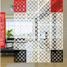 Перегородки Экран раздел моды вход двери висит Экран вырез решетки модные наклейки ТВ 4 шт./лот