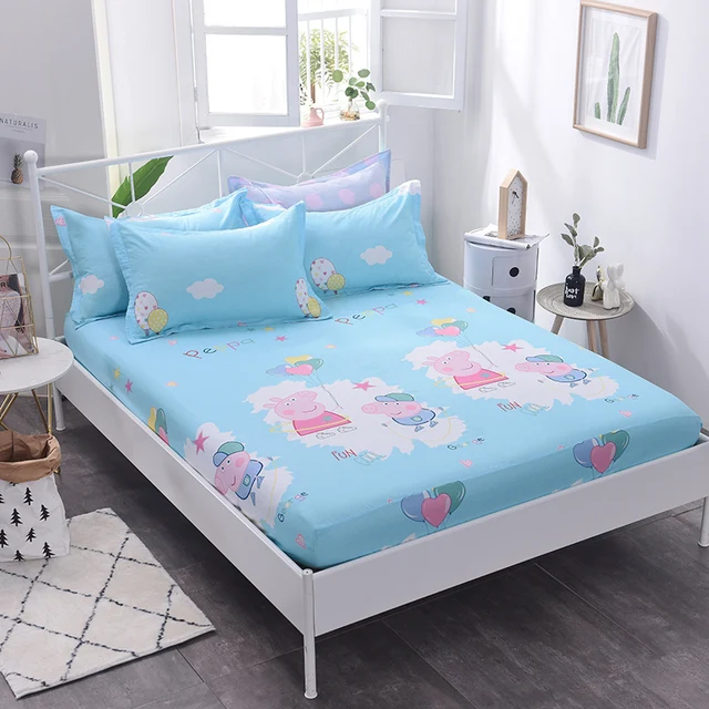Solstice Home Textile King Queen Single Fitted Bed Sheet Cotton Flowers