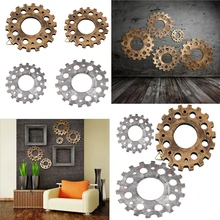 Потертый шик деревянная карусель шестерни Узор Деревянные Украшения ручной работы Скрапбукинг полые ремесла для Дома Декоративное подвесное украшение