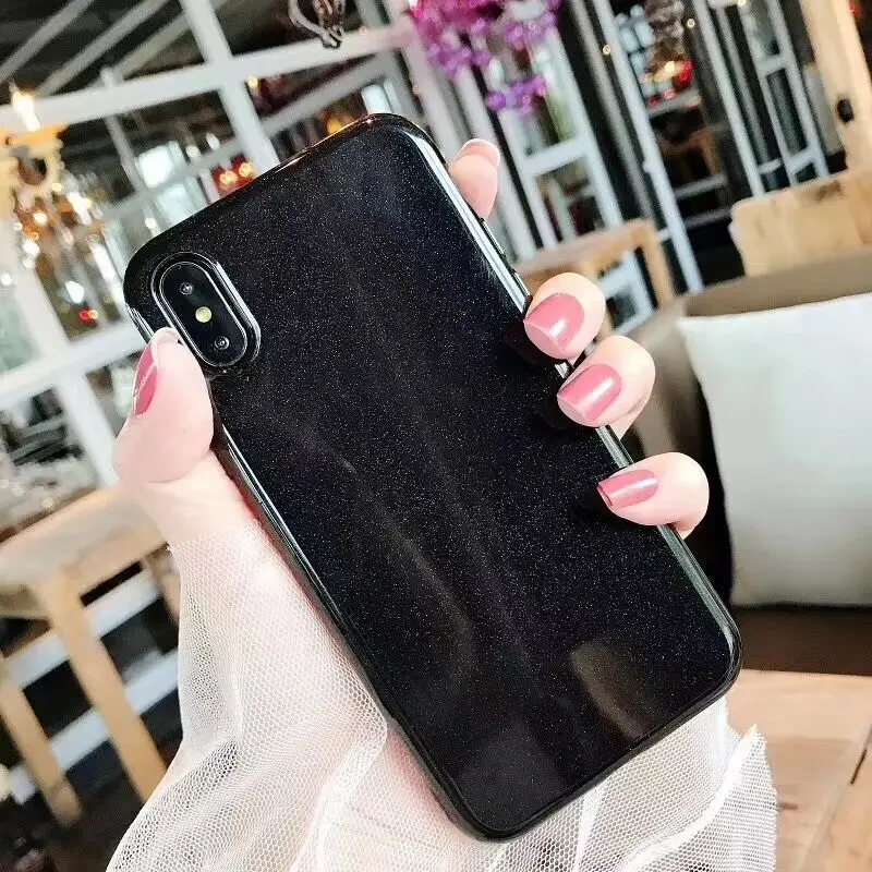 Silicone Glitter Powder TPU Soft Candy Color Cover Phone Cases For Samsung Galaxy S9 S8 Plus S7 S6 Edge Note 9 8 Back Protect