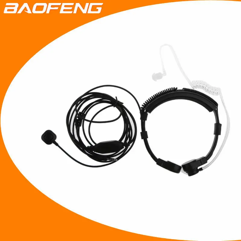 2pcs3.5mm Adjustable Throat Mic Microphone Covert Acoustic Tube