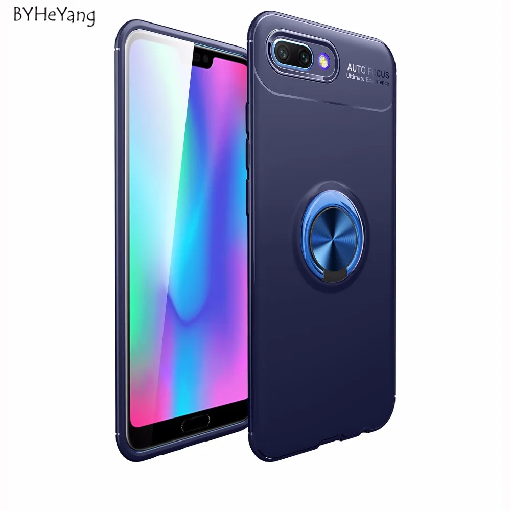 Чехол BYHeYang для Huawei Honor 10 вращающийся магнитный автомобильный держатель с кольцом