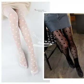 

Sexy Fashion Legin Women's Lady's lace Big Dot Legging Pants Panty hose Slimming Solid Black White gaiters Wholesale
