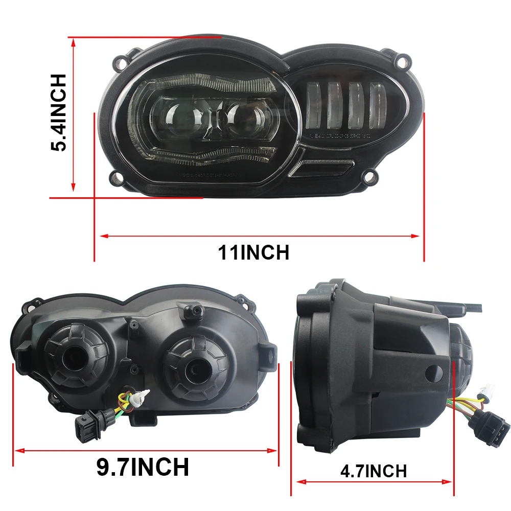 

LED Front Headlight with White DRL for BMW R1200GS R1200 GS adv R1200GS LC 2004-2012 fit oil cooler