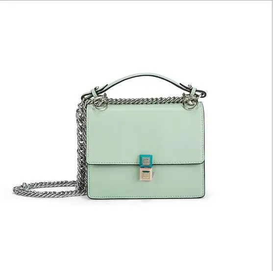

2017 new euramerican style fashion high quality colorful drill rivet lock chain single shoulder bag handbag organ bag.