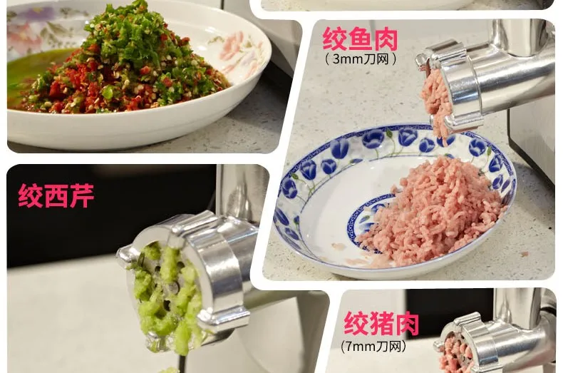 JIQI нержавеющая сталь бытовая электрическая мясорубка slicer Резак для овощей Мясорубка шприц для сосисок пищевой наполнительный аппарат